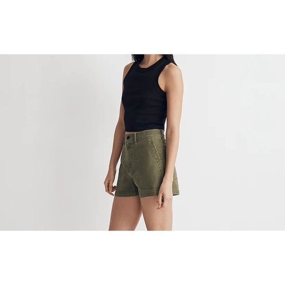 Madewell NWT The Perfect Vintage Fatigue Short Size 32 in Palm Tree - Picture 2 of 10